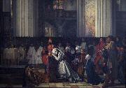 Henri Leys The Trental Mass for Berthal de Haze painting